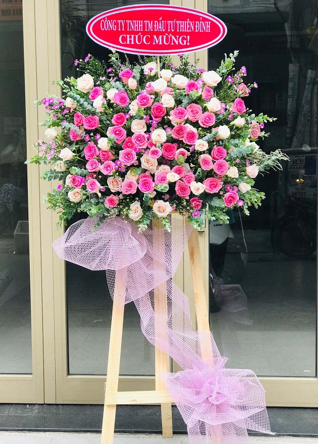 kệ hoa khai trương