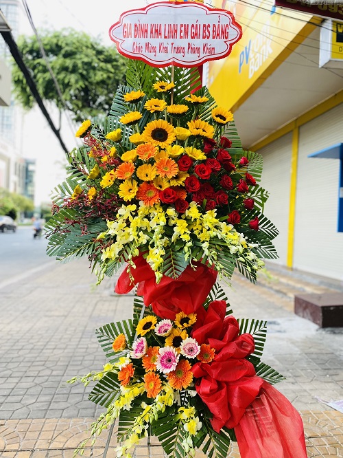 kệ hoa khai trương kim bảng