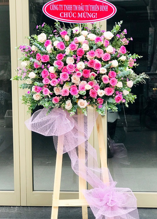 kệ hoa khai trương tại điện hoa thanh liêm hà nam