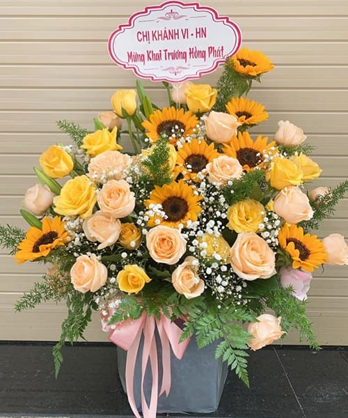 Lẵng hoa tươi đẹp tại shop hoa tươi An Phú An Giang