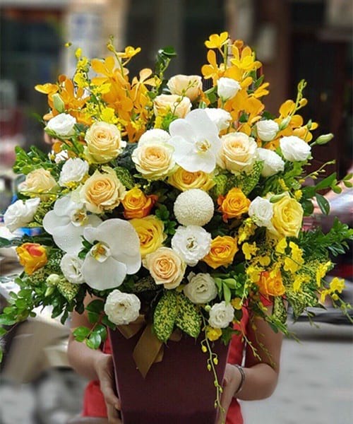 Lẵng hoa chúc mừng sinh nhật tại shop hoa tươi Châu Thành An Giang