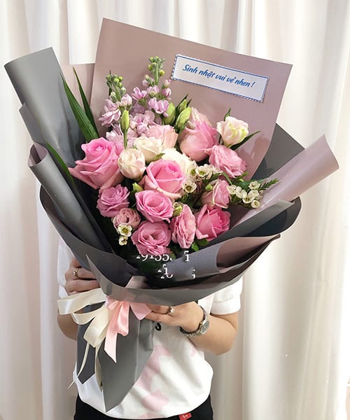 Bó hoa tươi đẹp tại shop hoa tươi Vĩnh Lợi Bạc Liêu