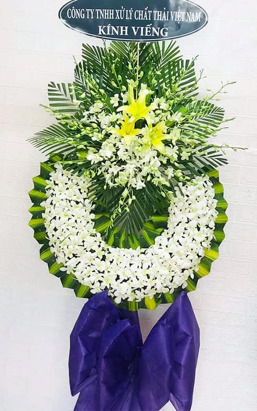 Vòng hoa đám tang tại shop hoa Yên Phong Bắc Ninh