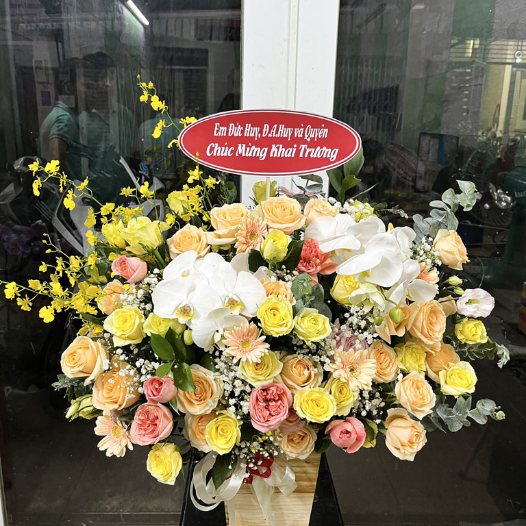 Giỏ hoa chúc mừng khai trương đẹp