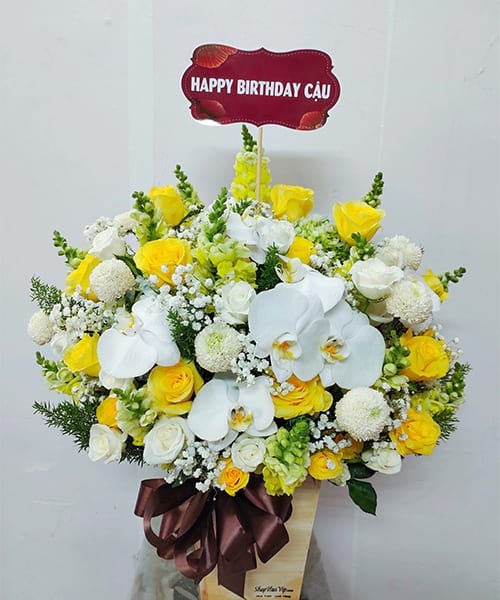 Lẵng hoa chúc mừng sinh nhật ở phú mỹ