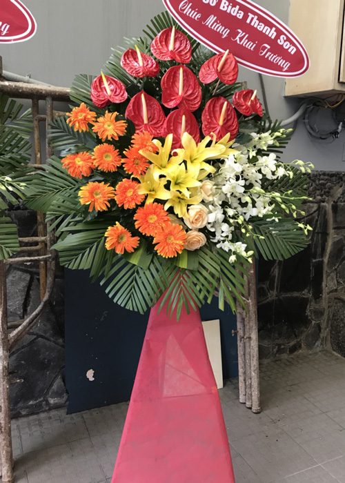 Điện hoa chào mừng tại shop hoa tươi Bù Đăng Bình Phước