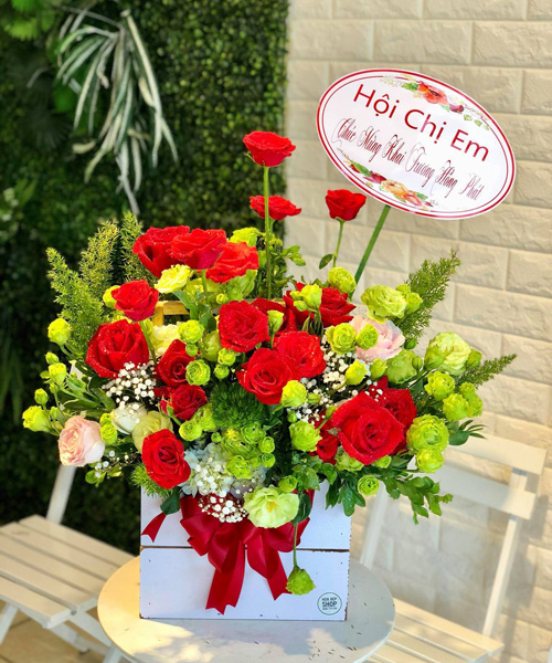 Giỏ hoa đẹp tại shop hoa tươi Đầm Dơi
