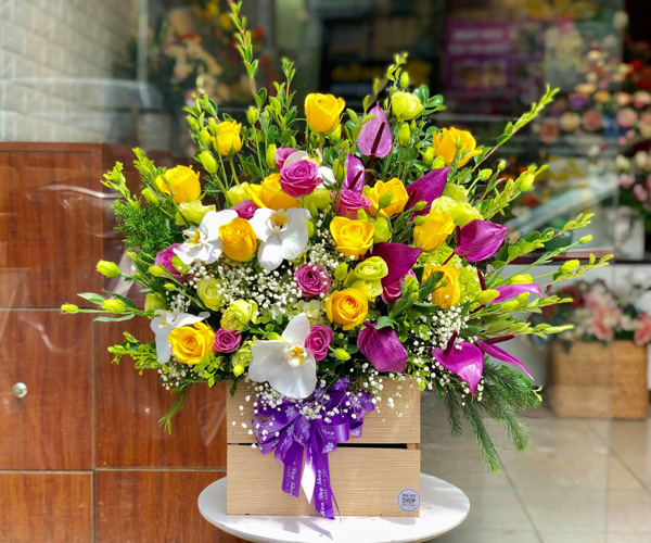 Lẵng hoa tươi đẹp tại shop hoa tươi Ô Môn Cần Thơ