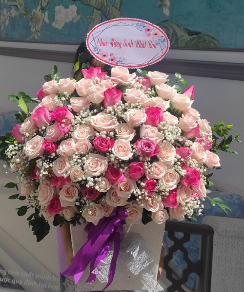 Giỏ hoa sinh nhật shop hoa Long Khánh