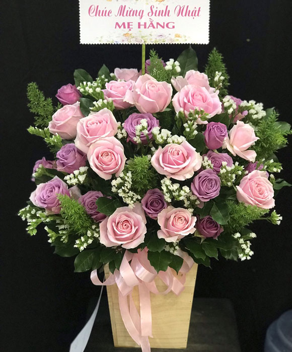 Giỏ hoa sinh nhật hoa tươi Lai Châu