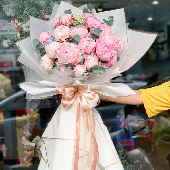 Bó hoa peony đẹp Shop hoa Quảng Ninh